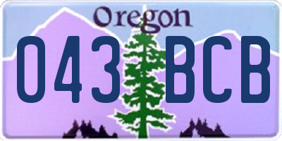 OR license plate 043BCB