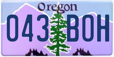 OR license plate 043BOH