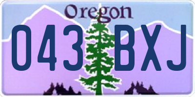 OR license plate 043BXJ