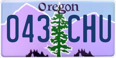 OR license plate 043CHU