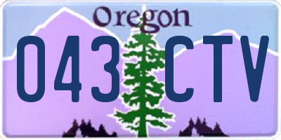 OR license plate 043CTV