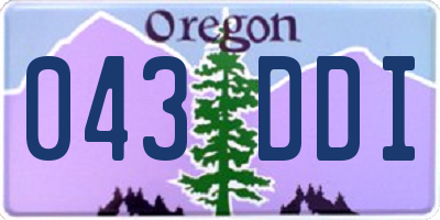 OR license plate 043DDI