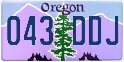 OR license plate 043DDJ