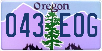 OR license plate 043EOG
