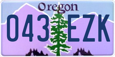 OR license plate 043EZK