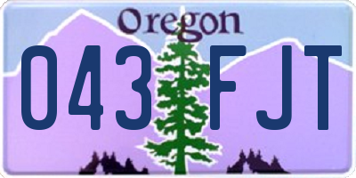 OR license plate 043FJT