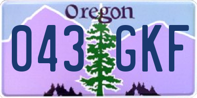 OR license plate 043GKF