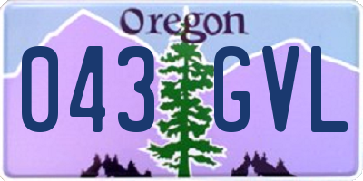 OR license plate 043GVL
