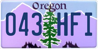 OR license plate 043HFI