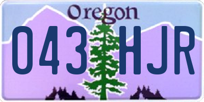 OR license plate 043HJR
