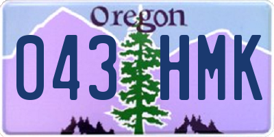 OR license plate 043HMK