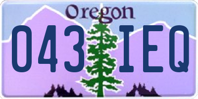 OR license plate 043IEQ