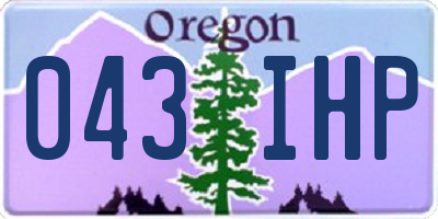 OR license plate 043IHP