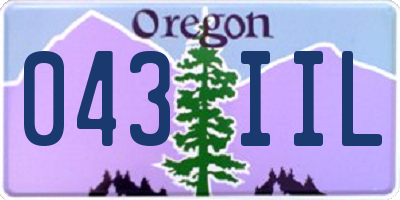OR license plate 043IIL