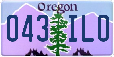 OR license plate 043ILO