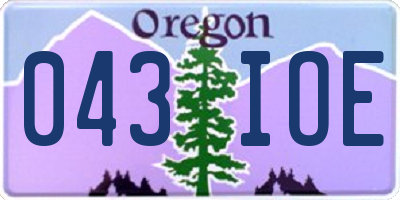 OR license plate 043IOE