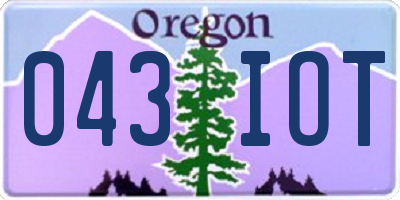 OR license plate 043IOT