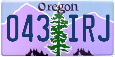OR license plate 043IRJ