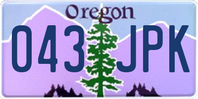 OR license plate 043JPK