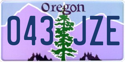 OR license plate 043JZE