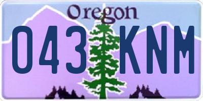 OR license plate 043KNM