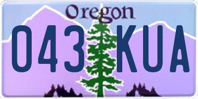 OR license plate 043KUA