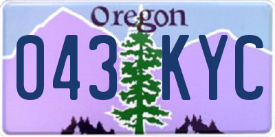 OR license plate 043KYC