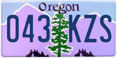 OR license plate 043KZS