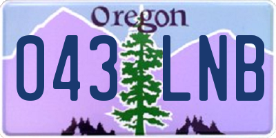 OR license plate 043LNB