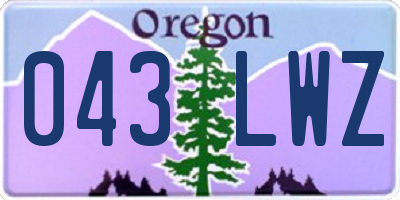OR license plate 043LWZ