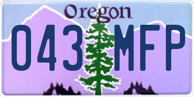 OR license plate 043MFP