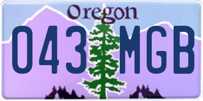 OR license plate 043MGB