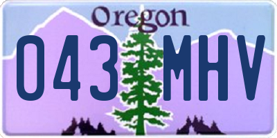 OR license plate 043MHV