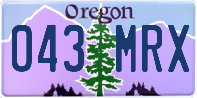 OR license plate 043MRX