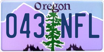 OR license plate 043NFL