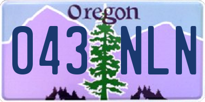 OR license plate 043NLN