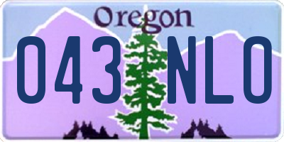 OR license plate 043NLO