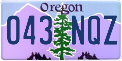OR license plate 043NQZ
