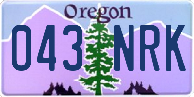 OR license plate 043NRK