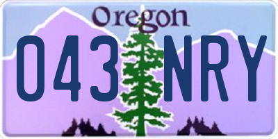 OR license plate 043NRY