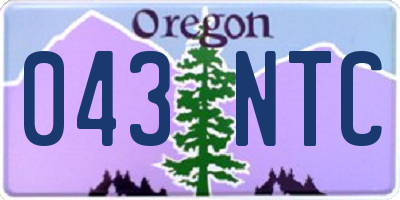 OR license plate 043NTC