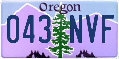 OR license plate 043NVF