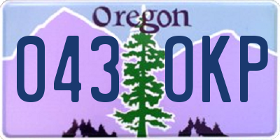 OR license plate 043OKP