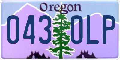 OR license plate 043OLP