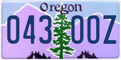 OR license plate 043OOZ