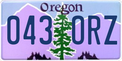 OR license plate 043ORZ