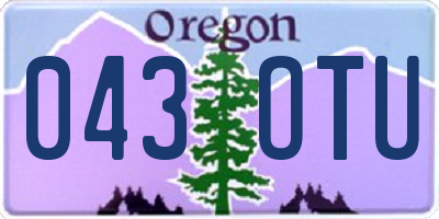 OR license plate 043OTU