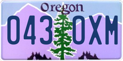 OR license plate 043OXM
