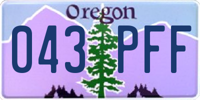 OR license plate 043PFF