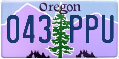 OR license plate 043PPU